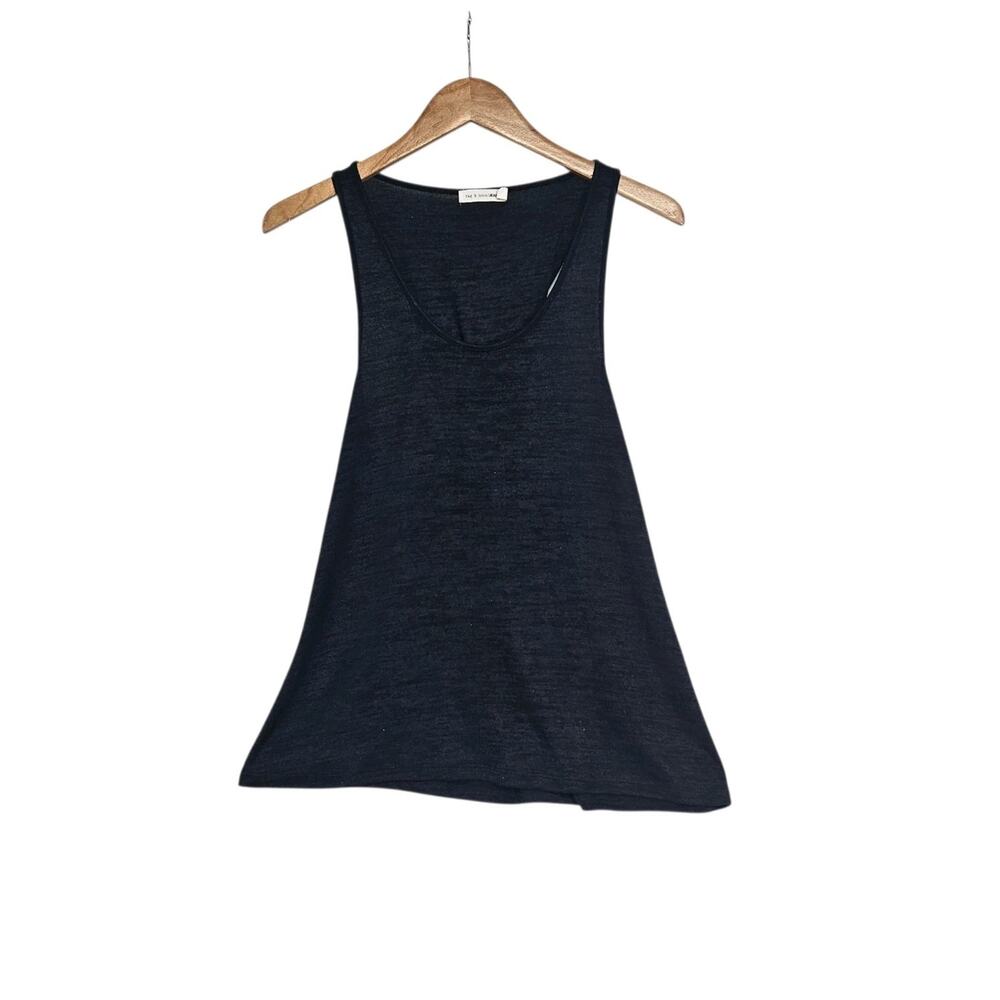 Rag & Bone Navy Blue Twist Back Soft Knit Racerback Tank Top Size Medium